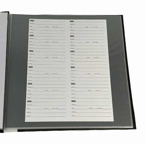 Floral Guest Book, Black, Gray - Picture 2 of 5